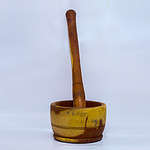 wooden mortar and pestle