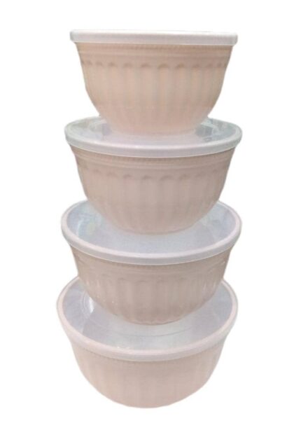 4 pcs Acrylic Mixing bowl with lid