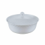 Porcelain Dining Soup Bowl with Lid, white