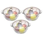 3 piece glass casserole dishes