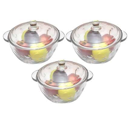 3 piece glass casserole dishes