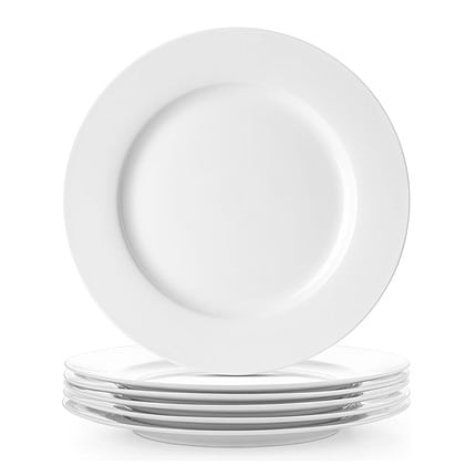 Round white dinnerplate