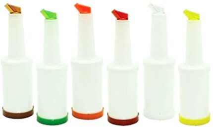 Multi colour lids store and pour bottles