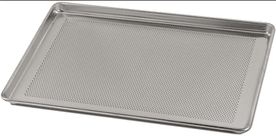 Perforated baking tray for even baking