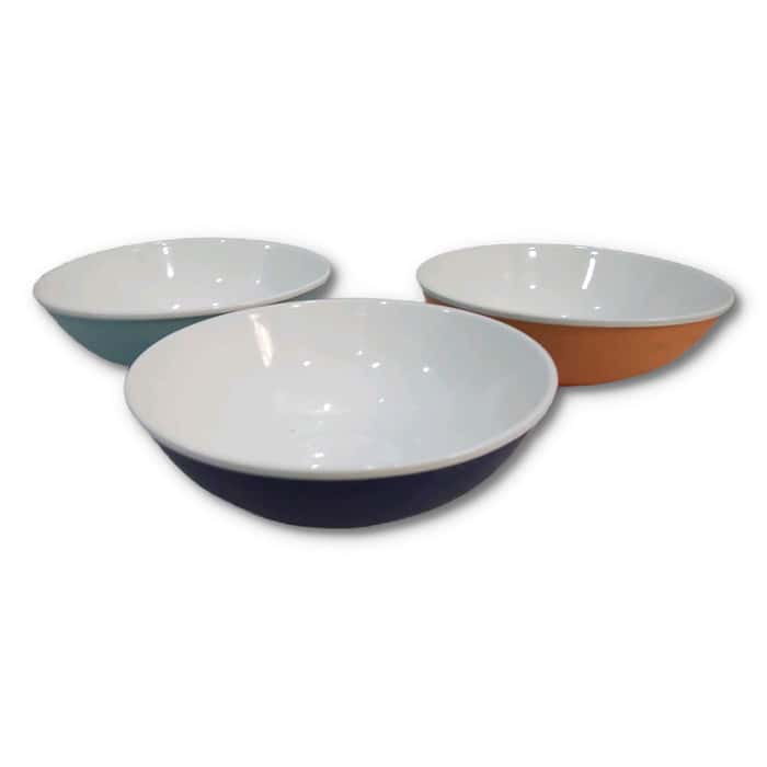 Porcelain multi colour soup bowls