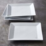 Porcelain stylish square dinner plate- 6pcs
