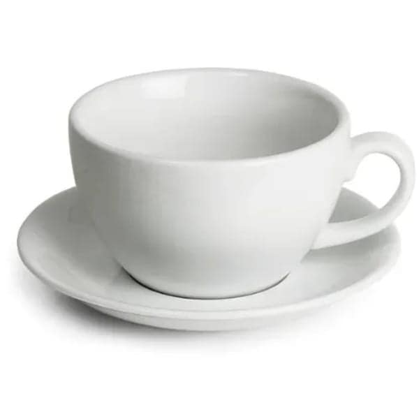 Porcelain white round 6pcs tea_coffee cups and 6pcs saucers__