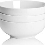 Porcelain white round soup bowl-6pcs set