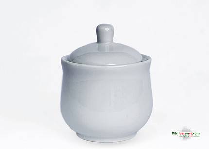 White Porcelain Sugar Bowl 300wl with Lid-300MLwl