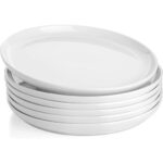 White dinner plate set,round 6pcs