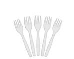 100pcs disposable white plastic forks