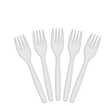 100pcs disposable white plastic forks