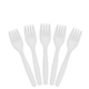 100pcs disposable white plastic forks