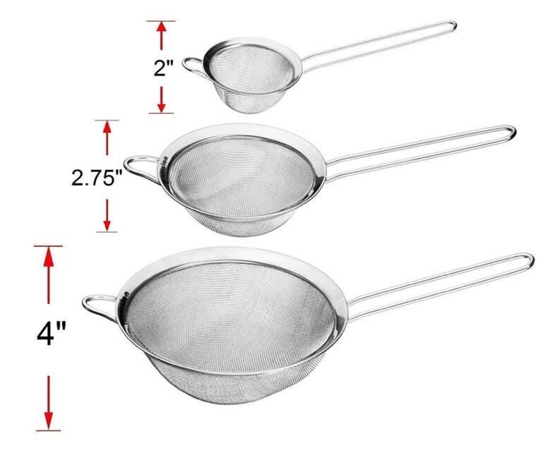 3pcs Deep Mesh strainer with long handles