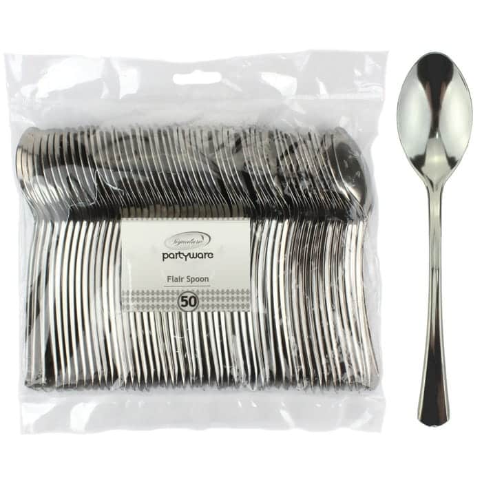 Disposable silver table spoon for all purpose