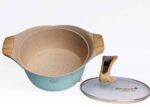 4pcs Stylish Casserole Marble Nonstick Cookware/ Dinnerware - Image 3