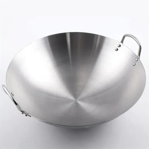 Professional stainless steel wok pan