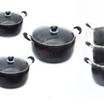 6PCS G&L Nonstick Aluminum Cookware Set for Homes, Hotels, and Restaurants