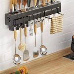 Aluminum Kitchen Utensil Rack Wall Mounted for Homes, Hotels, and Restaurants