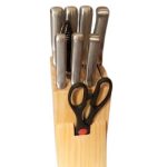 8 Pieces Kitchen Knife Set with Wooden Block Stand for Hotels and Restaurants
