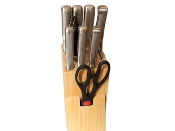 8 Pieces Kitchen Knife Set with Wooden Block Stand for Hotels and Restaurants