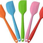 Multicolor Silicone Spatula Cooking Spoon - Heat Resistant - Orange, Red, Green, Yellow