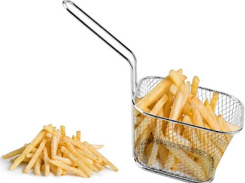 Square Mini Chip Basket With Handle for Serving, Frying, and Food Display for Hotels and Restaurants