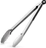 Stainless Steel Tong with black silicone edge for Cooking for Homes, Hotels, and Restaurants