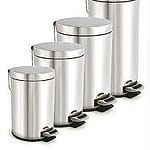 Stainless Steel Pedal Bin - 30L, 20L, 12L, 3L Waste Bin for Hotels and Restaurants