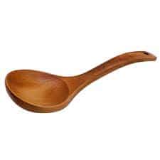 Long Handle Wooden Ladle for Cooking and Serving in Kitchens, Hotels, and Restaurants