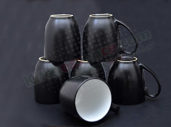 Matte Black Coffee Mug Cup 6 Pcs for Homes, Hotels, and Restaurants