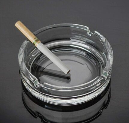Round Glass Ashtray for Homes, Hotels, and Restaurants