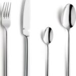 Slimline Stainless Steel Dinner Set - Spoons, Forks, Knives and Teaspoons for Homes, Hotels and Restaurants