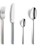 Slimline Stainless Steel Dinner Set - Spoons, Forks, Knives and Teaspoons for Homes, Hotels and Restaurants
