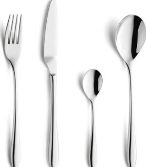18/0 Stainless Steel Dinner Set - Spoons, Forks, Knives and Teaspoons for Homes, Hotels and Restaurants