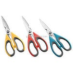 Kitchen Shears or Scissors, Red, Blue, Green, Yellow, Teal for Homes, Hotels, and Restaurants