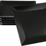 Matte Black Square Side Plate 6pcs for Homes, Hotels, and Restaurants
