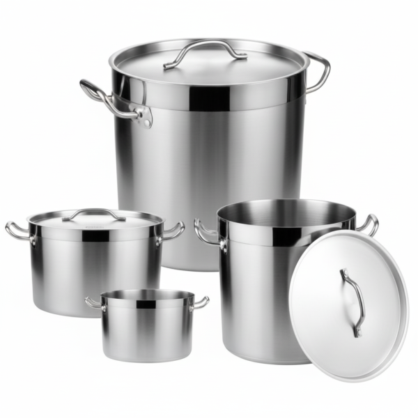Industrial Heavy Duty Stainless Steel Stock Pot for Kitchens