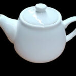 White Porcelain TeaKettle for Homes, Hotels, and Restaurants