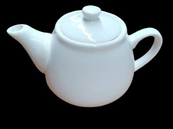 White Porcelain TeaKettle for Homes, Hotels, and Restaurants