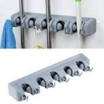 Mop and Broom Holder, Cleaning Tools Wall Mount Hanger for Homes, Hotels, and Restaurants