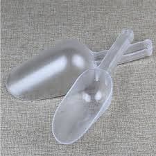 Acrylic Clear White Ice Scoop for Homes, Hotel, and Restaurants