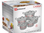 Carina Galaxis Range SQ Professional Aluminum Casserole 5pcs Cookware Set for Homes, Hotels, and Restaurants