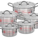 Carina Galaxis Range SQ Professional Aluminum Casserole 5pcs Cookware Set for Homes, Hotels, and Restaurants