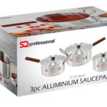 Pavo Galaxis Range SQ Professional Aluminum 3pcs Saucepan Set for Homes, Hotels, and Restaurants