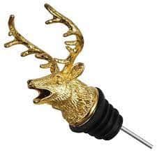 Gold Deer Head Drink Pourer for Hotels, and Restaurants
