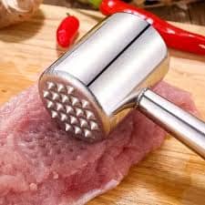 Stainless Steel Double Sided Meat Tenderiser Mallet for Homes, Hotels, and Restaurants