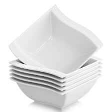 White Porcelain Stylish Soup Bowl 6pcs for Homes, Hotels, and Restaurants