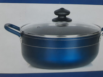 Orange Aluminum Nonstick Cookware 3 Set, Blue for Homes, Hotels, and Restaurants