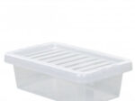 Wham Plastic Storage Box Polypropylene 4 Litres with Lid - Crystal for Homes, Hotels, and Restaurants